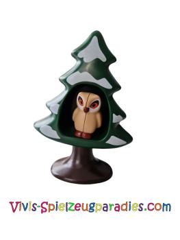 Playmobil 1 2 3 Tree with snow and owl